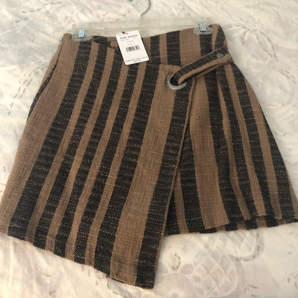 Free people tan and black jumper